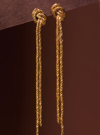 18K Gold Dipped Knot Dangle Earrings - TULLABEE