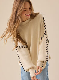 Paige Whipstitch Sweater Detail 2 - TULLABEE