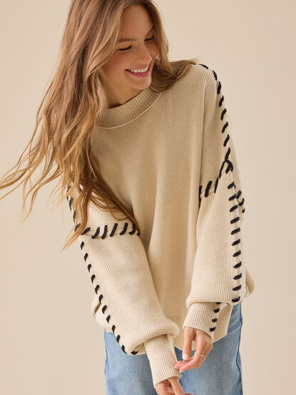 Paige Whipstitch Sweater - TULLABEE