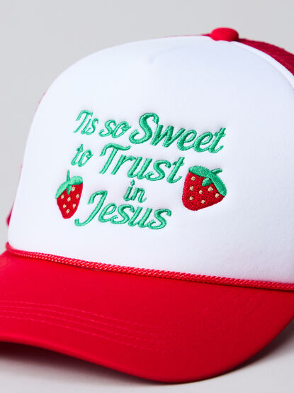 Tis So Sweet Strawberry Trucker Hat - TULLABEE