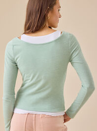 Harley Ribbed Layered Top Detail 5 - TULLABEE