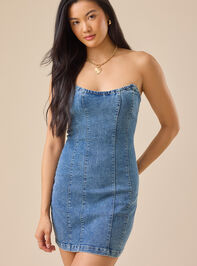 Breena Denim Corset Dress - TULLABEE