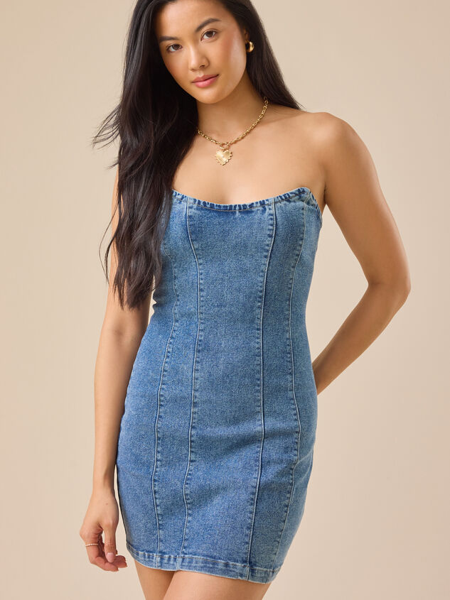 Breena Denim Corset Dress - TULLABEE