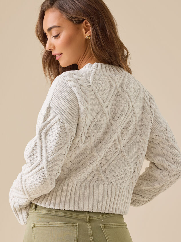 Everley Chenille Cable Sweater Detail 5 - TULLABEE