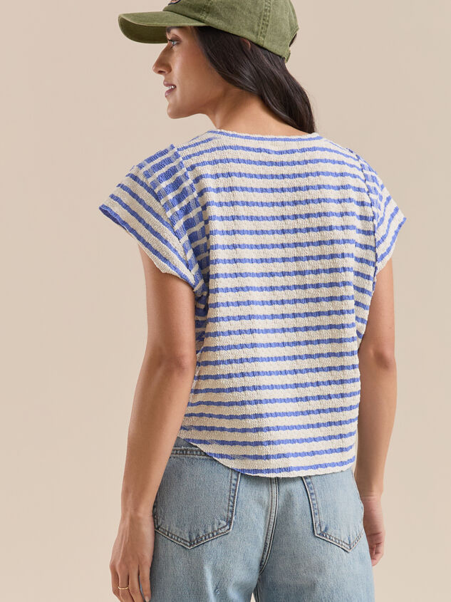Marlee Mixed Stripe Top Detail 5 - TULLABEE