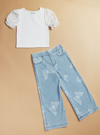 Rachel Top and Butterfly Denim Set - TULLABEE