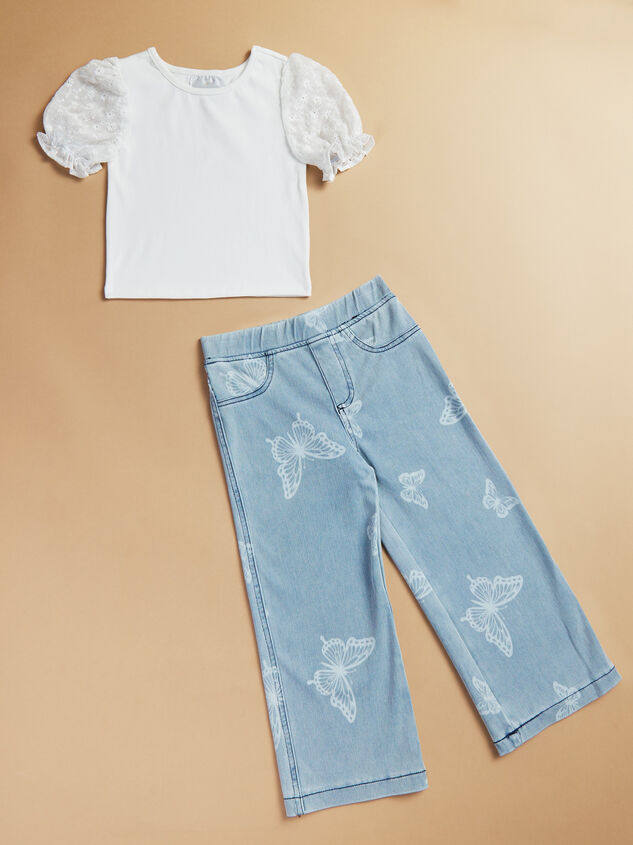 Rachel Top and Butterfly Denim Set - TULLABEE