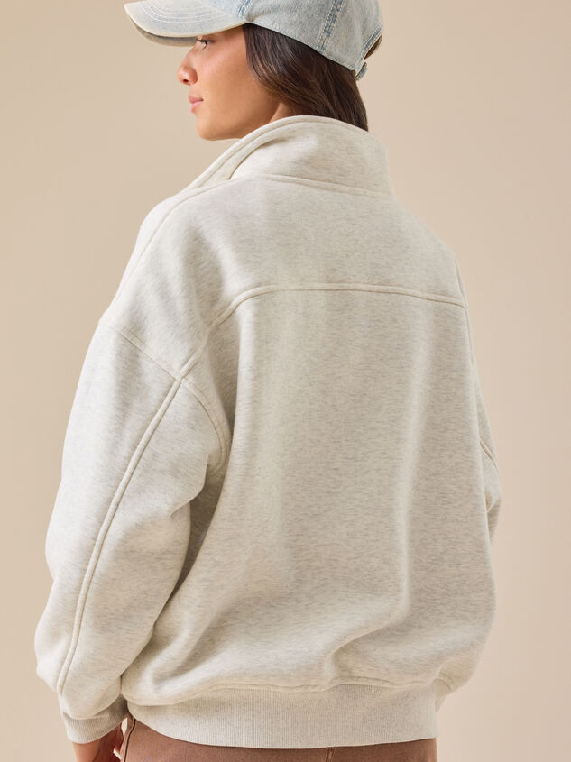 Quarter-Zip Stars Hollow Pullover Detail 5 - TULLABEE