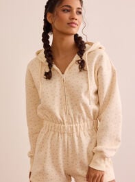 Rosy Ridge Fleece Romper Detail 2 - TULLABEE