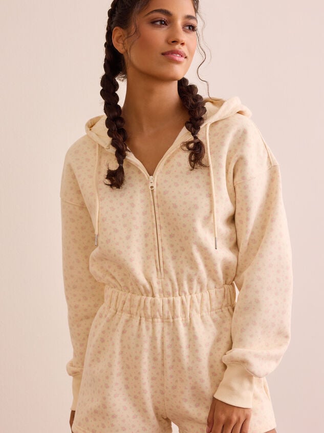 Rosy Ridge Fleece Romper Detail 2 - TULLABEE