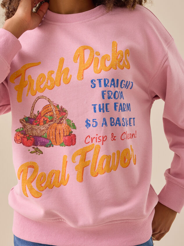 Fresh Picks Sweatshirt Detail 3 - TULLABEE