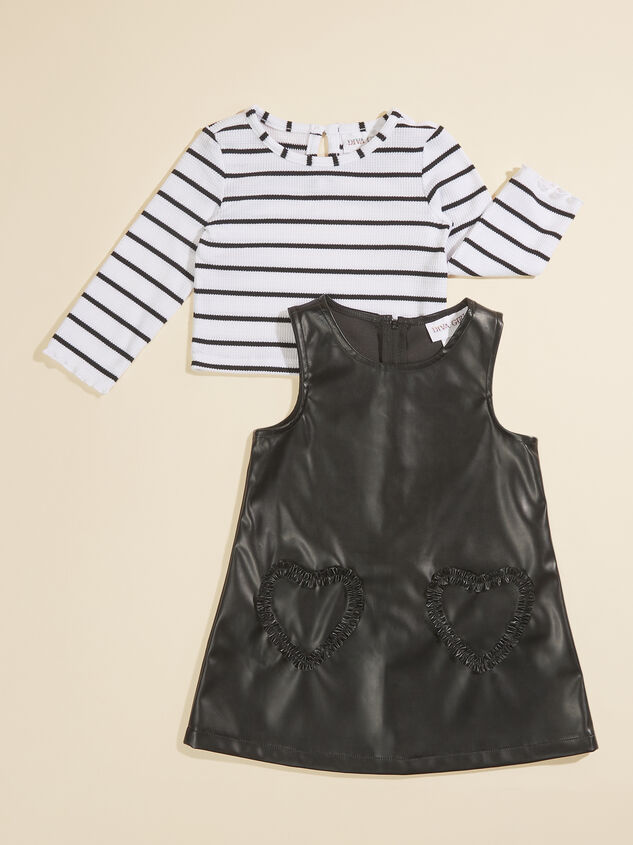 Layla Striped Top and Heart Pocket Dress Detail 4 - TULLABEE