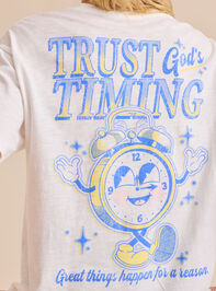Trust God's Timing Oversized Tee Detail 5 - TULLABEE