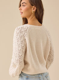 Hailey Chenille Pointelle Sweater Detail 5 - TULLABEE