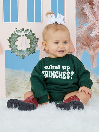 What Up Grinches Romper - TULLABEE