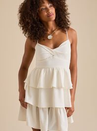Sara Tiered Mini Dress Detail 2 - TULLABEE
