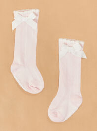 Bella Bow Knee High Socks by Mudpie - TULLABEE