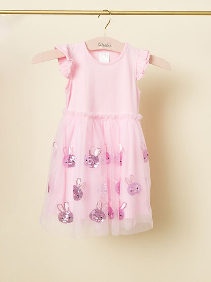 Sequin Bunny Tulle Youth Dress - TULLABEE