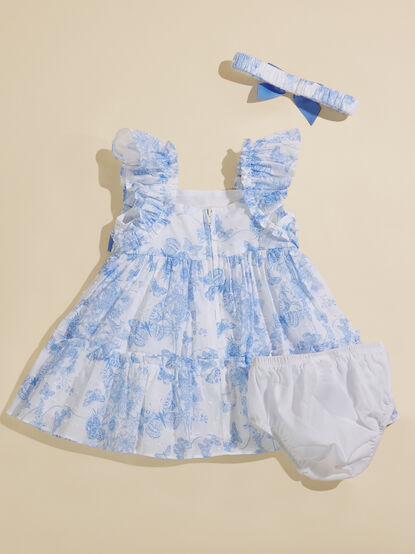 Leanna Butterfly Baby Dress and Bloomer Set - TULLABEE