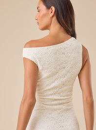 Valerie Asymmetrical Lace Maxi Dress Detail 5 - TULLABEE