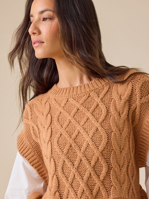 Morgan Sweater Twofer Dress Detail 3 - TULLABEE