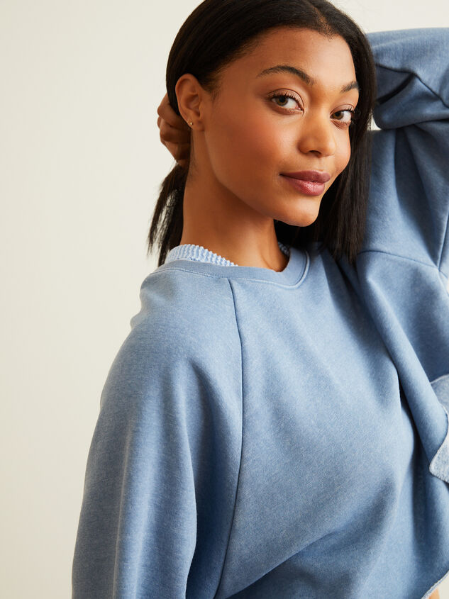 Pump It Up Crew Pullover Detail 5 - TULLABEE