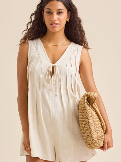 Evie Linen Romper - TULLABEE