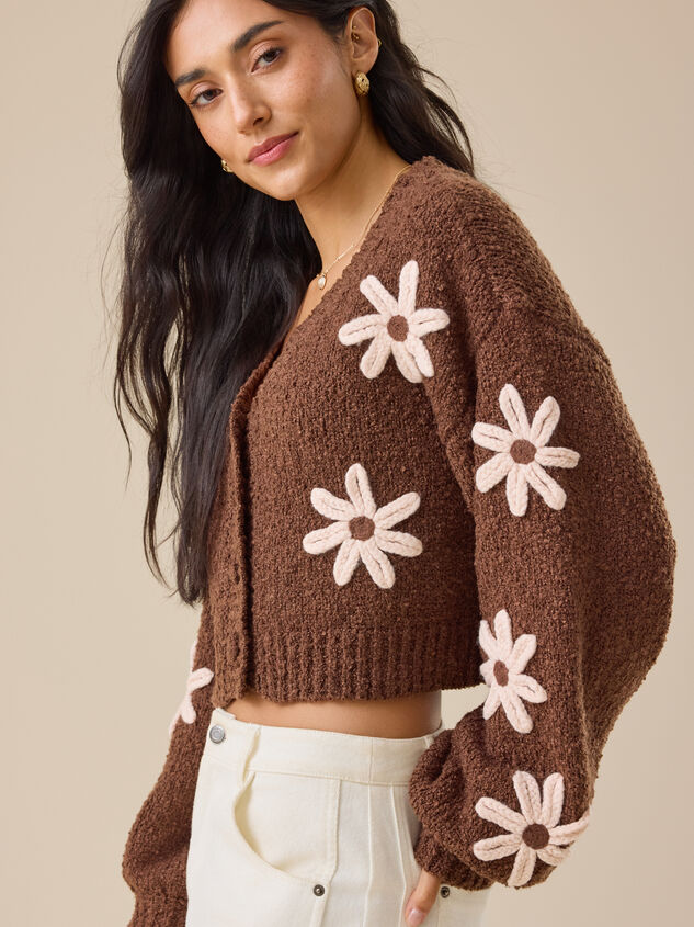 Francesca Flower Cardigan Detail 3 - TULLABEE