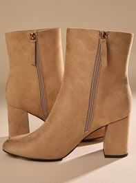 Solana Suede Bootie Detail 2 - TULLABEE