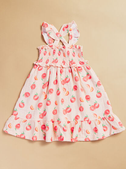 Ellen Peach Smocked Dress - TULLABEE