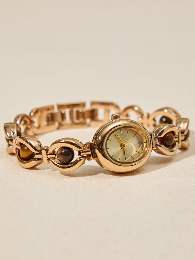 Golden Aura Oval Watch Detail 2 - TULLABEE