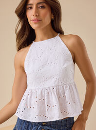 Lexie Floral Halter Top Detail 2 - TULLABEE