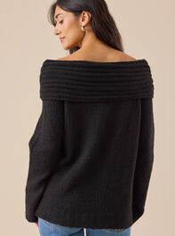 Sylvia Off Shoulder Sweater Detail 3 - TULLABEE