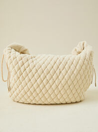 Velour Quilted Cary All Bag Detail 6 - TULLABEE