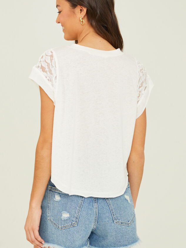 Harley Lace Sleeve Top Detail 4 - TULLABEE