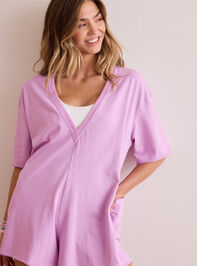 Hang Tough Reversible Tee Romper Detail 2 - TULLABEE