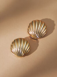 Double Sided Seashell Hoops - TULLABEE