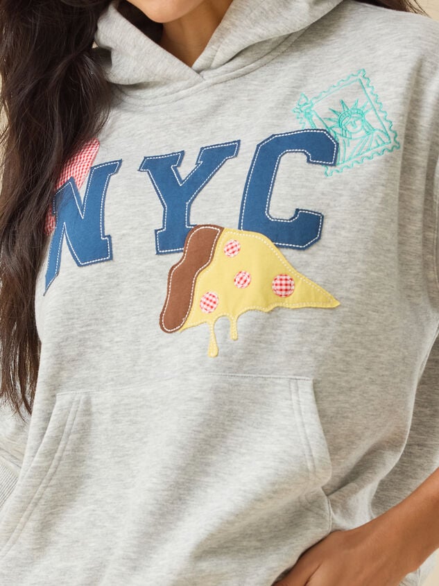 The Empire State Icons Hoodie Detail 3 - TULLABEE