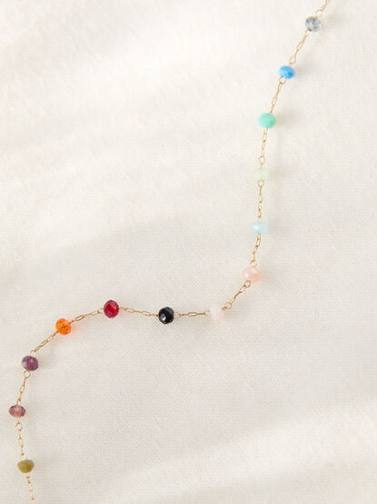 Multi-Color Glass Bead Necklace - TULLABEE
