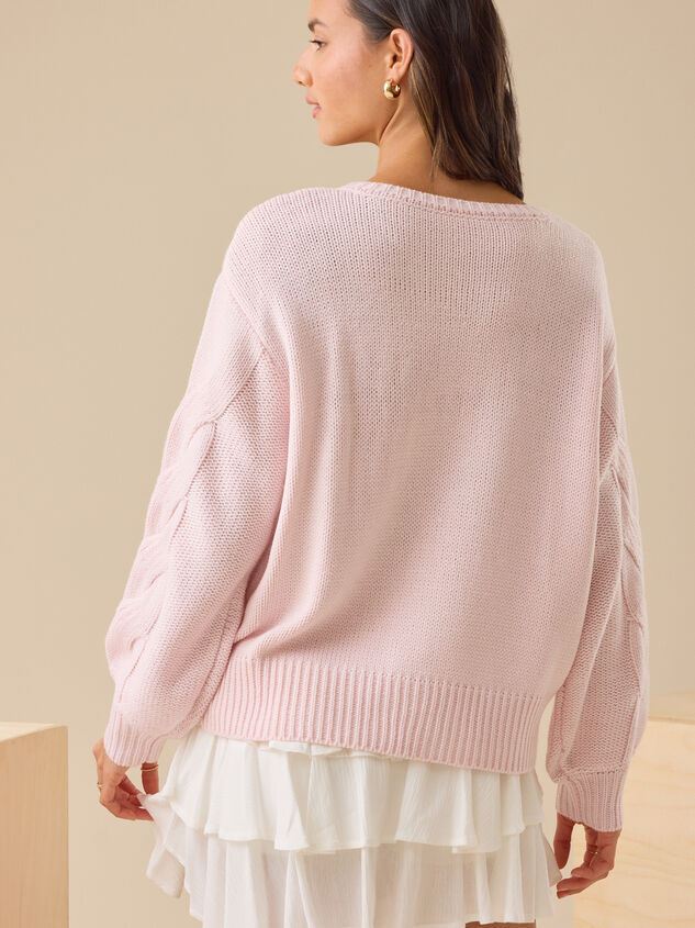 Scarlett 3D Braided Bow Sweater Detail 4 - TULLABEE