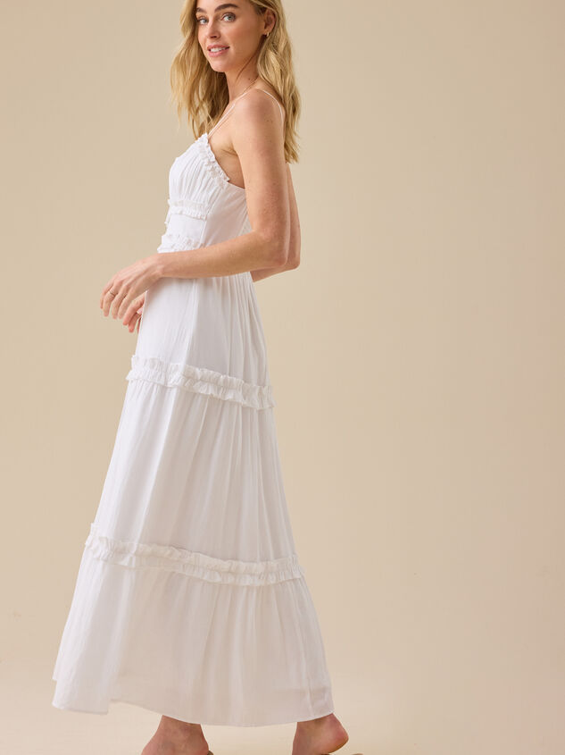 Greer Ruffle Maxi Dress Detail 3 - TULLABEE