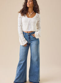 Mollie Pointelle Shrug Detail 2 - TULLABEE