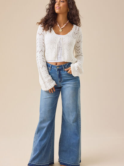 Mollie Pointelle Shrug - TULLABEE