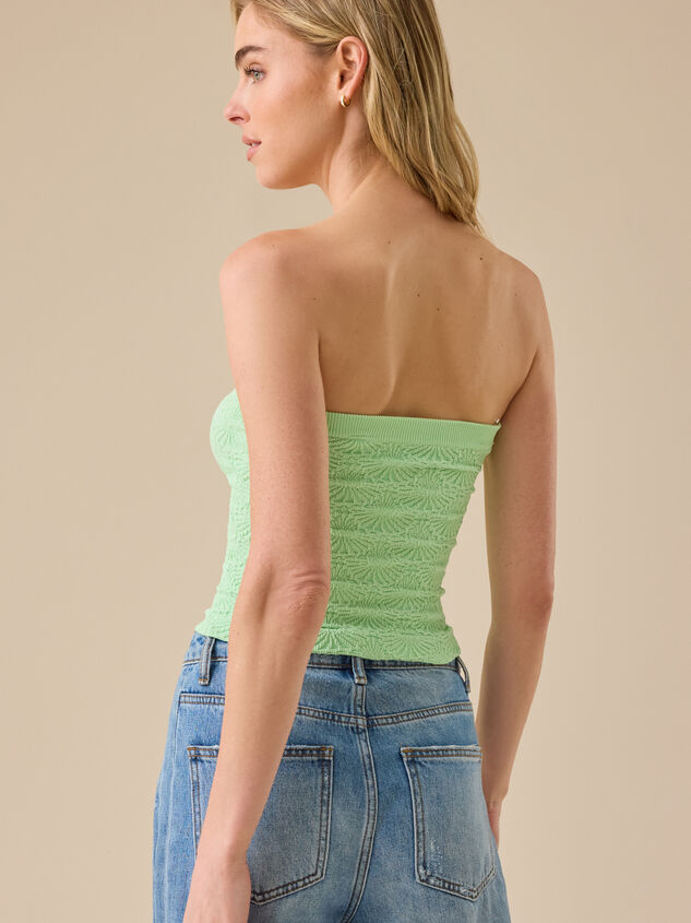 Blaire Seamless Floral Tube Top Detail 4 - TULLABEE