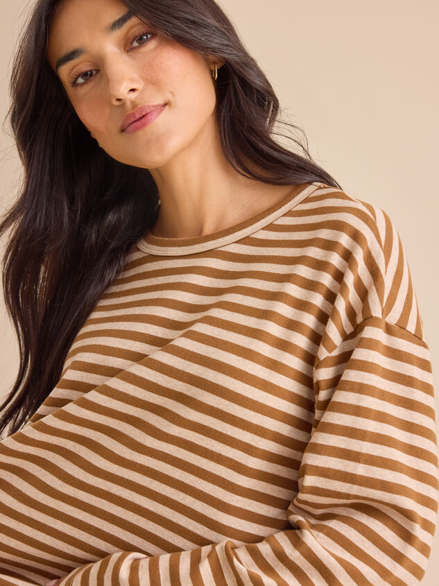 Briley Stripe Crewneck Detail 3 - TULLABEE