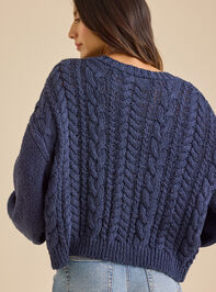 Dani Cable Tie Front Sweater Detail 4 - TULLABEE