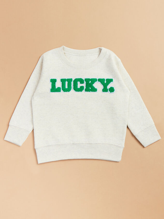 Riley Lucky Patch Sweatshirt Detail 2 - TULLABEE