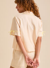 Cleo Striped Sleep Top Detail 5 - TULLABEE