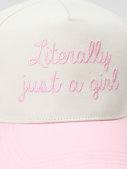 Literally Just a Girl Trucker Hat - TULLABEE