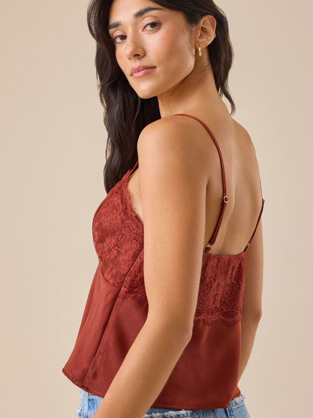 Terra Satin Lace Top Detail 4 - TULLABEE